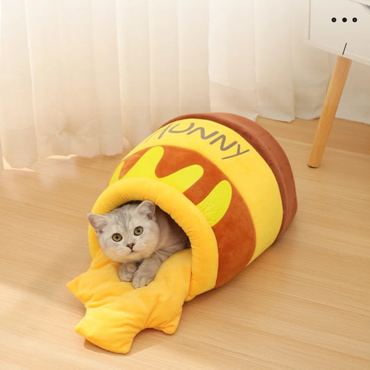 Removable and Washable Cat Nest Honey Pot Nest Pet Nest Warm and Comfortable Winter Supplies Cat House Cat House Pet Supplies
