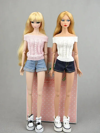 New styles Toy Doll clothes short pants black skirt Sweater for your BB dolls for your fr2 1:6 dolls BB200930