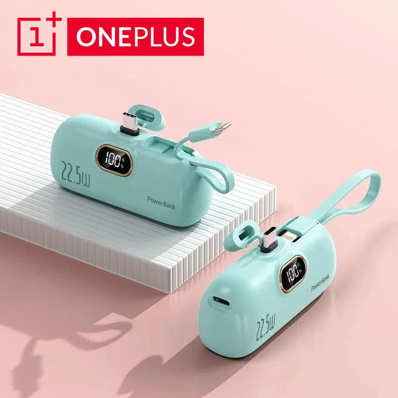 OnePlus 30000mAh Mini Portable Power Bank Capsule Mobile Power Supply Emergency External Battery Fast Charger Type-c For iPhone