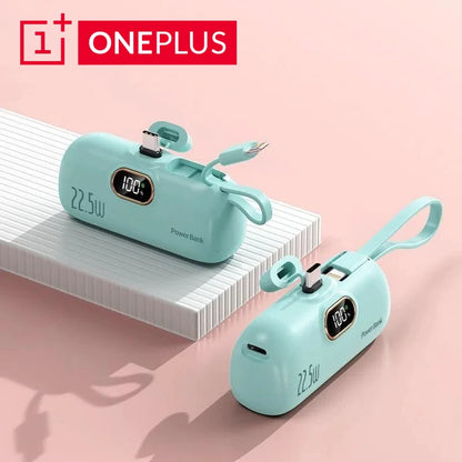OnePlus 30000mAh Mini Portable Power Bank Capsule Mobile Power Supply Emergency External Battery Fast Charger Type-c For iPhone