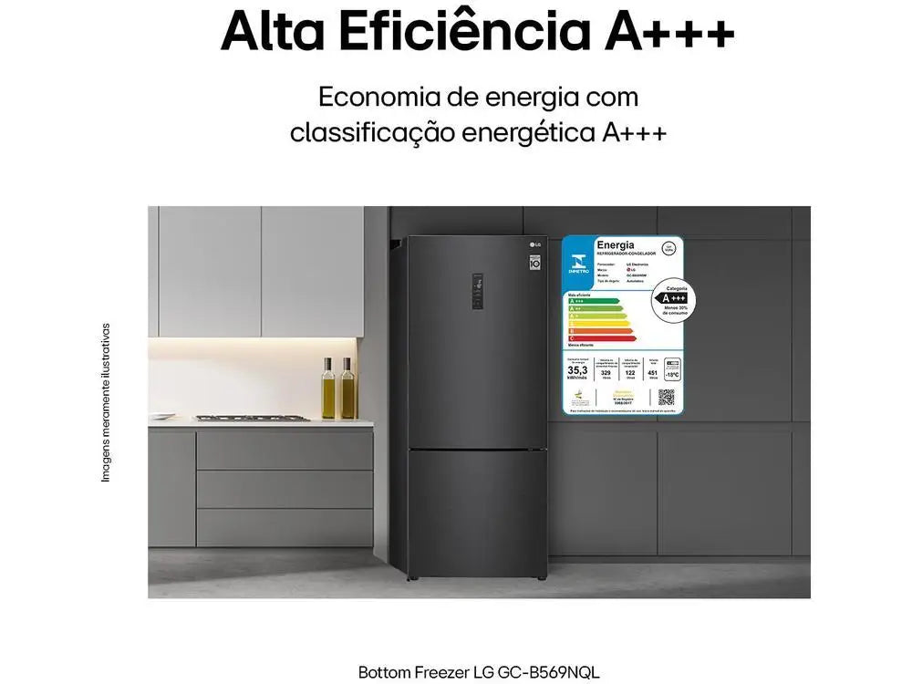 LG Frost Free Smart Black Refrigerator/Cooler-110V