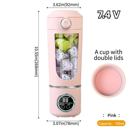 New Portable Juice Maker Blender for Shakes Smoothies 700ML Multiple Colors 12-Blades Fast Mixing 2 In 1 Blender Bottle Juicer - Merit Sell