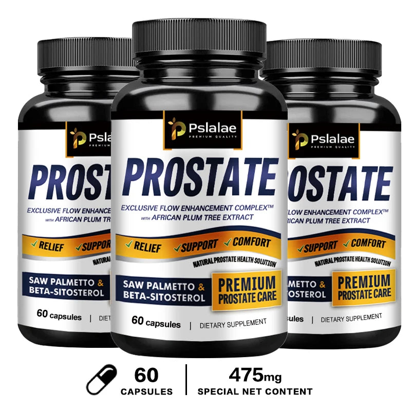 Prostate, 3-Pack, Saw Palmetto and Beta Sitosterol Supplements Healthy Support Size Supports Urinary Relief and Bladder Control
