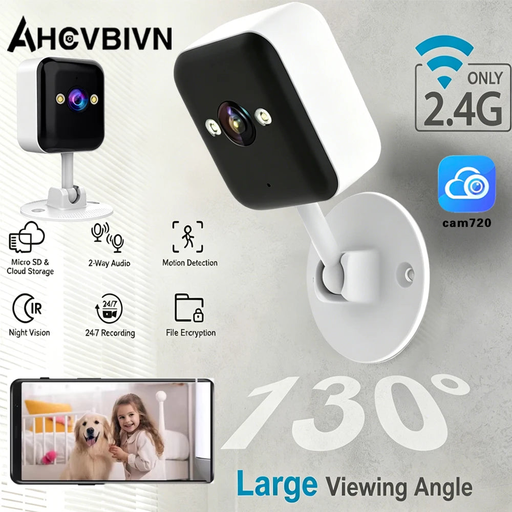 Cam720 5MP Mini Cube Camera Wifi Indoor Two Way Audio Human Detection Home Baby Pet Monitoring Night Vision CCTV Security IP Cam