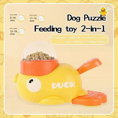 "Duck-shaped Pet Feeder - Eco-friendly Design, Non-toxic Paint, Entertaining While Stimulating The Natural Foraging Instinct"