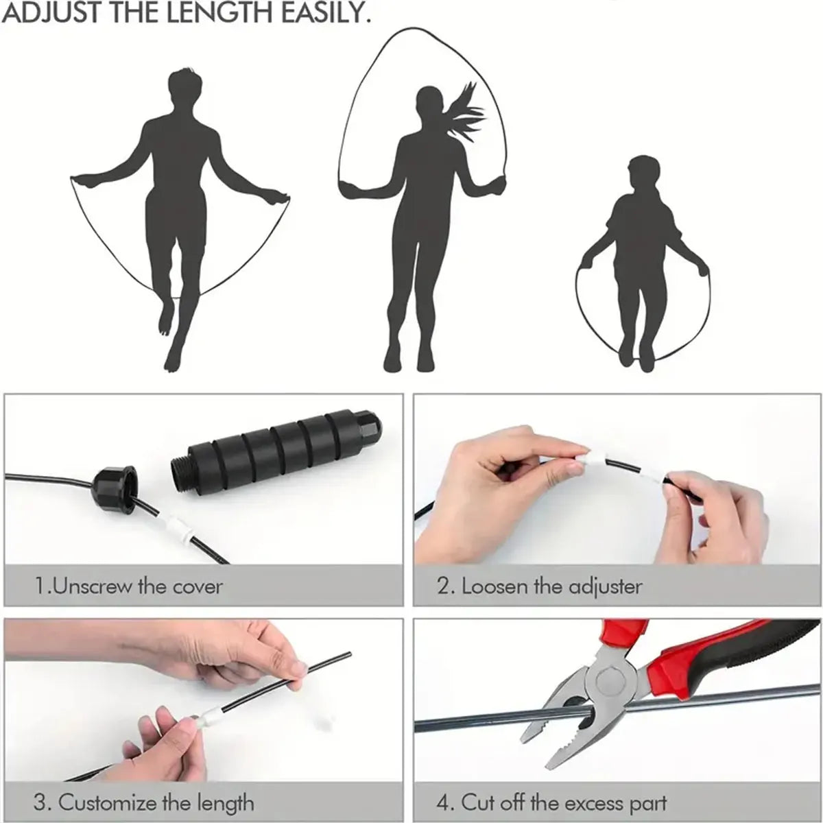 Bearing steel wire skipping rope adult weight loss skipping rope sports equipment
