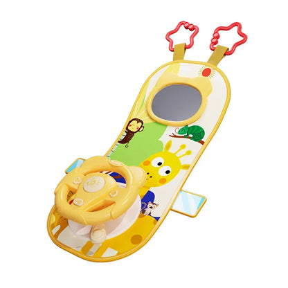 Simulate Driving Car Copilot Steering Wheel Eletric Baby Toys with Sound Kids Musical Educational Car Seat Driving Vocal Toys