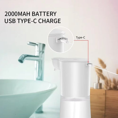 NEW 2000mAh USB Charging Automatic Induction Foam Soap Dispenser Smart Infrared Touchless Hand Washer For Kitchen Bathroom