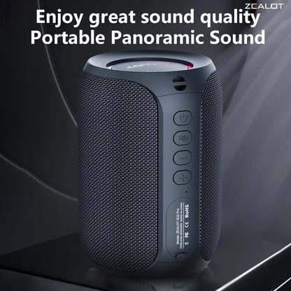 Zealot S32 Pro 15W Wireless Speakers, Featuring Wireless Connectivity,a 3600Mah Battery for 12 Hours of Loud Stereo Playtime.