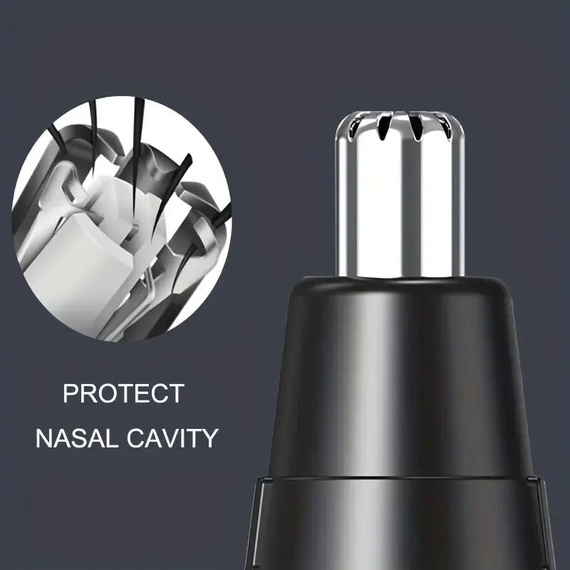 Black and Blue Electric Nose Hair Trimmers Ofer Low Noise High Torque,High Speed Motors for Washing Nose Hair for Both Men