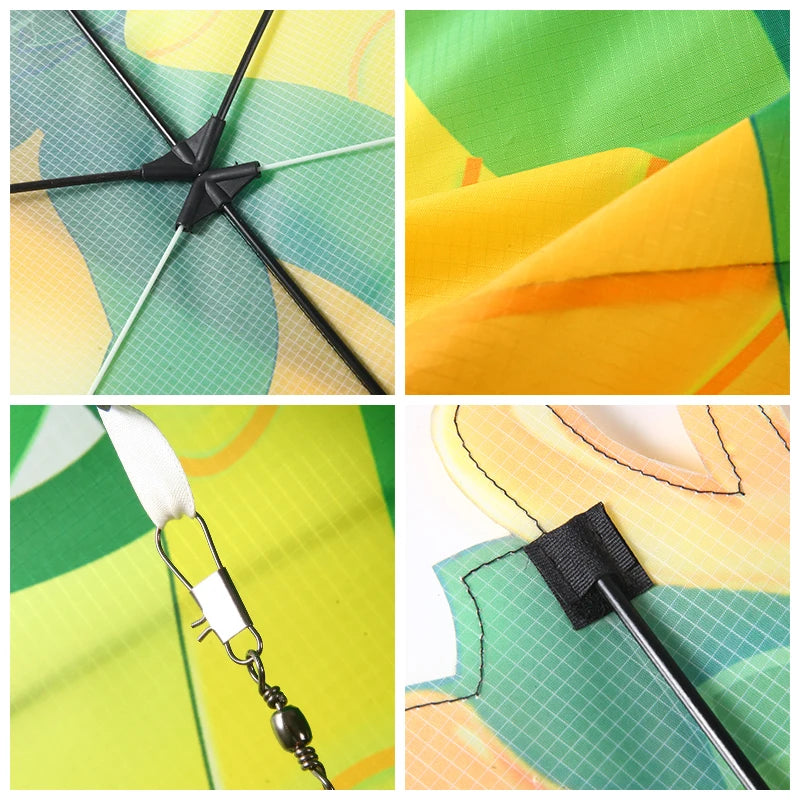 Yongjian Green Chinese Dragon Kite Upgraded Hot Cut Craft Cartoon Kite Suitable for Beginners  With 50m kite string