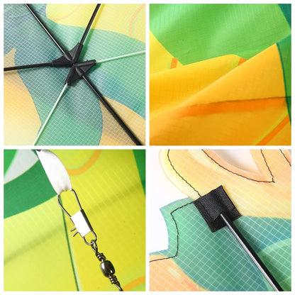 Yongjian Green Chinese Dragon Kite Upgraded Hot Cut Craft Cartoon Kite Suitable for Beginners  With 50m kite string