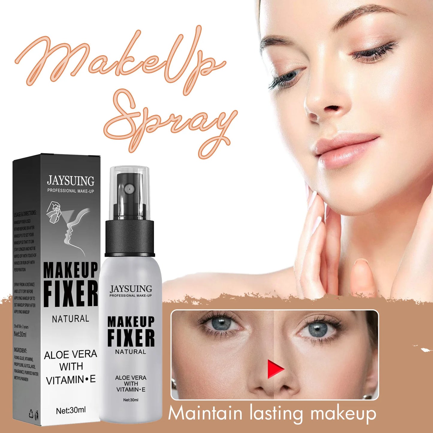 Makeup Setting Spray Long Lasting Sweatproof Oil Control Makeup Water Matte Non-sticky Refreshing Quick Fixer Spray Cosmetics