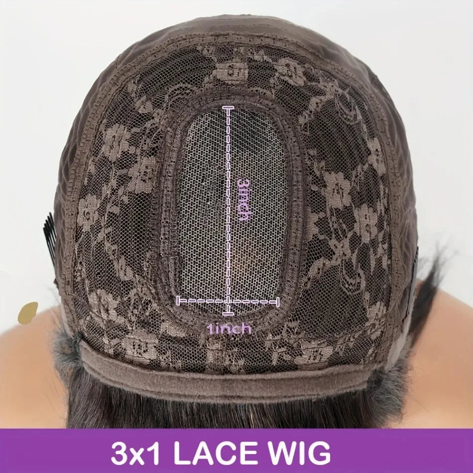 32 34Inch Straight Wigs Human Hair With Bangs Brazilian Virgin Human Hair Wigs Glueless Machine Made Wigs None Lace Front Wigs