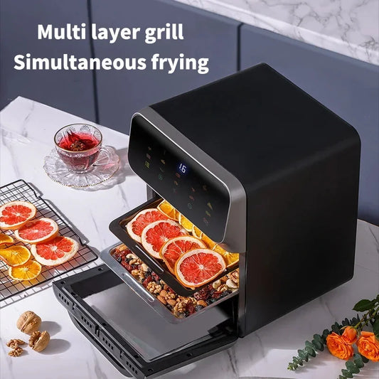 10L Large Capacity Electric Air Fryers Oil-free Automatic Household Kitchen 360°Baking Convection Oven Deep Fryer without Oil - Merit Sell