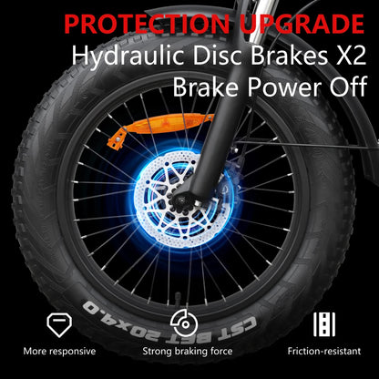HX Q3 2000W Adult Electric Bicycle 48V 20AH E Bike Removable Battery Foldable Ebike 20 inch fat tire Electric Bike