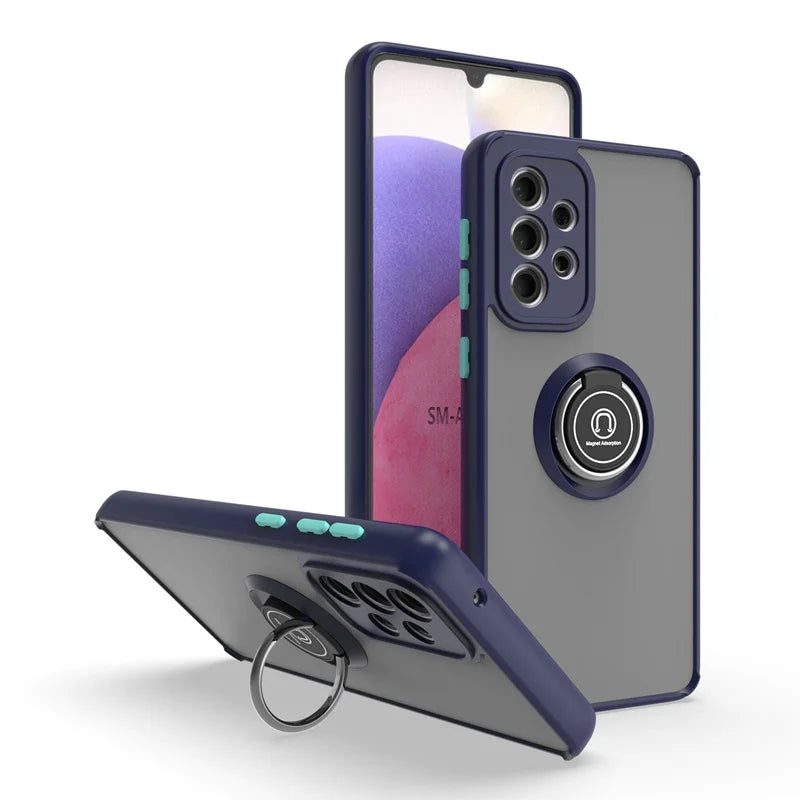 For Samsung Galaxy A13 A23 A33 A53 A73 5G Case Shockproof Armor Magnet Ring Holder Back Cover For Sumsung A 13 23 33 53 73 Funda