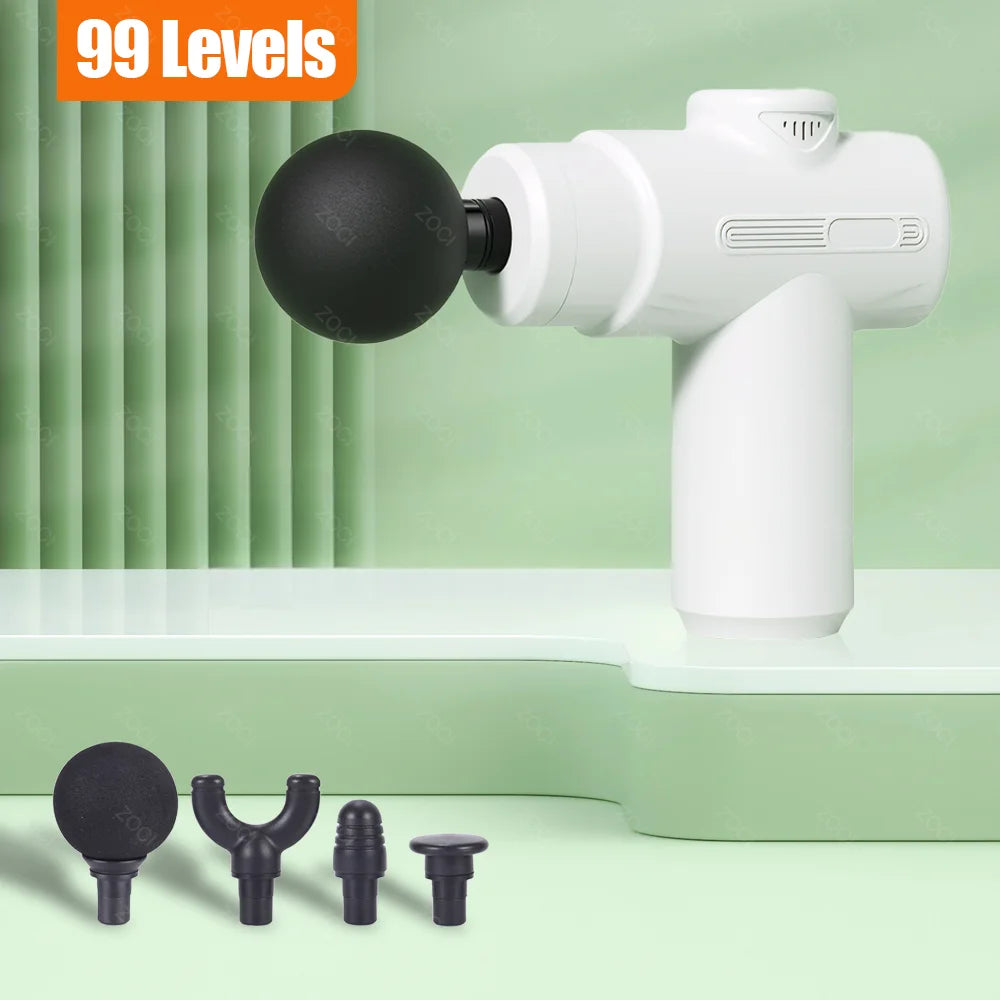 99 Levels Massage Gun Mini Deep Tissue Vibration Muscle Massager Portable Handheld Fascia Gun Digital Display Massager for Body