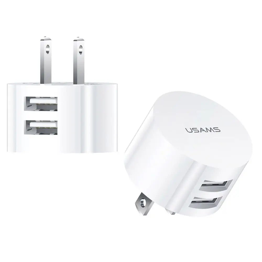 Round Quick Charge Mobile Phone Charging Wall Charger Dual USB Charger Charging Adapter Travel Charger