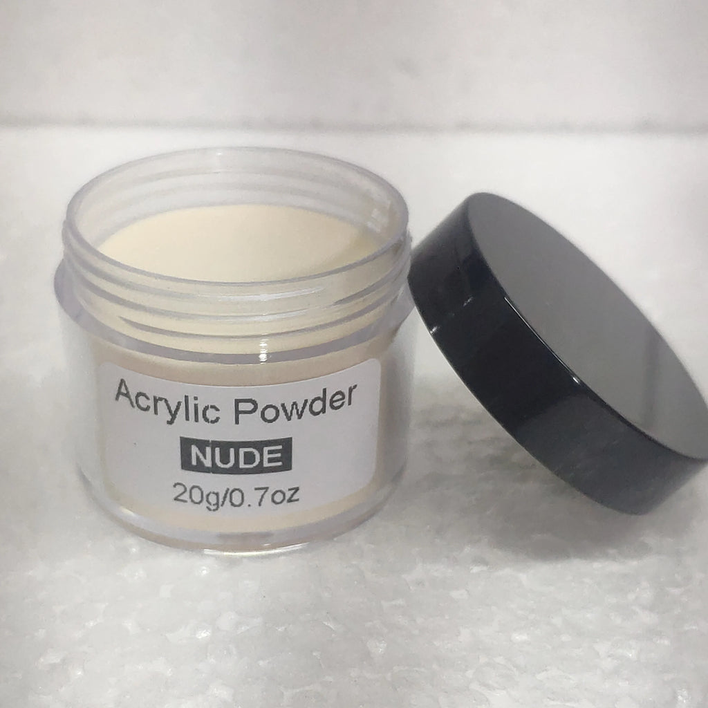 Acrylic Nail Powder Set: 4 Colors Clear Nude Pink White Acrylic Powder for Acrylic Nail Dipping Extension Carving
