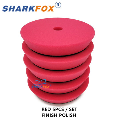 Sharkfox 3"(80mm)/5"(125mm)/6"(150mm) Buffing Polishing Sponge Pads Kit For Car Polisher Disc Buffer Foam Polish Pad - Merit Sell