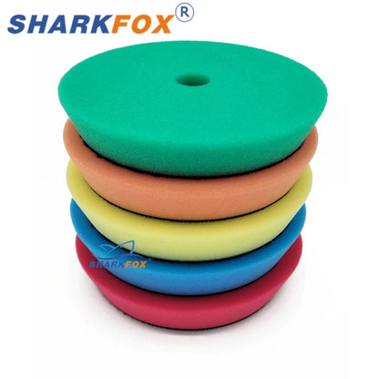 Sharkfox 3"(80mm)/5"(125mm)/6"(150mm) Buffing Polishing Sponge Pads Kit For Car Polisher Disc Buffer Foam Polish Pad - Merit Sell
