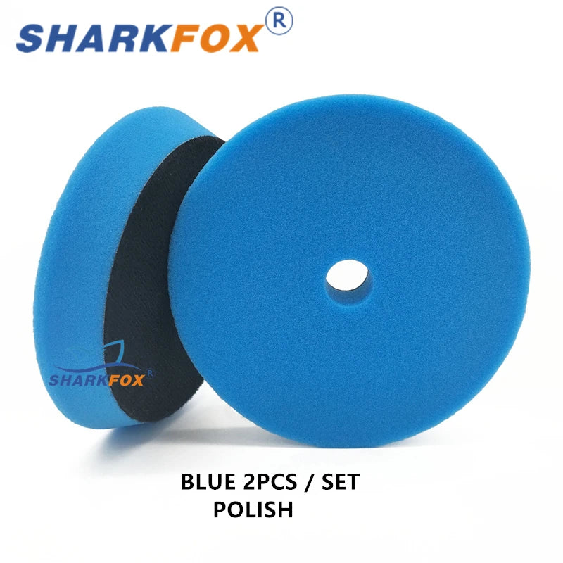 Sharkfox 3"(80mm)/5"(125mm)/6"(150mm) Buffing Polishing Sponge Pads Kit For Car Polisher Disc Buffer Foam Polish Pad - Merit Sell