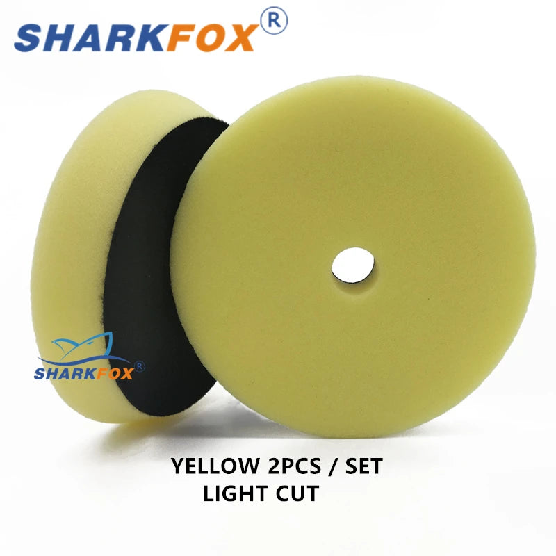 Sharkfox 3"(80mm)/5"(125mm)/6"(150mm) Buffing Polishing Sponge Pads Kit For Car Polisher Disc Buffer Foam Polish Pad - Merit Sell