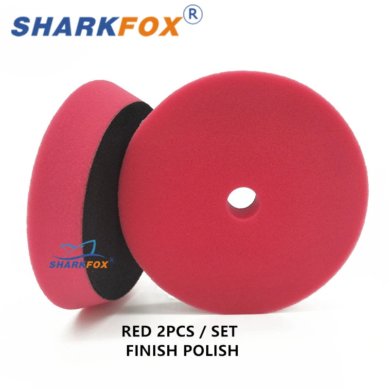 Sharkfox 3"(80mm)/5"(125mm)/6"(150mm) Buffing Polishing Sponge Pads Kit For Car Polisher Disc Buffer Foam Polish Pad - Merit Sell