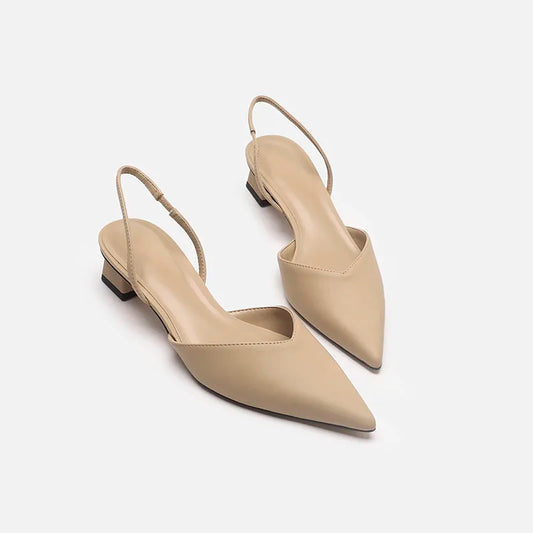Shoes for Women 2024 Brand Slip-on Women's High Heels Fashion Shallow Mouth Office and Career Sexy Slingbacks Closed Toe sandals - Merit Sell