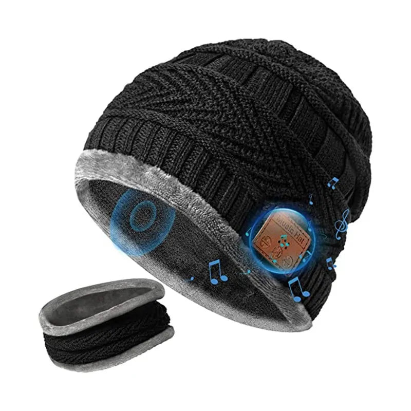 Beanie with Headphone Speaker & Mic - Stay Warm & Connected