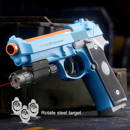 Sig17 Throwing Shell Toy Gun With Target Laser M9a3 Soft Bullet Airsoft Pistol Outdoor Sports CS Game Weaponfor Children Gift - Merit Sell