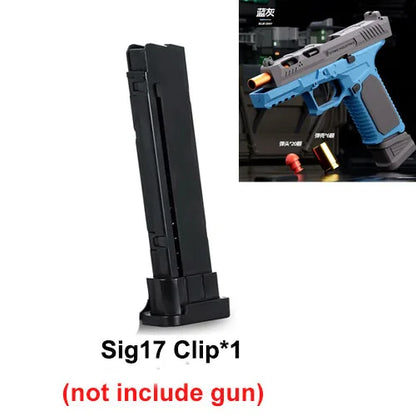 Sig17 Throwing Shell Toy Gun With Target Laser M9a3 Soft Bullet Airsoft Pistol Outdoor Sports CS Game Weaponfor Children Gift - Merit Sell