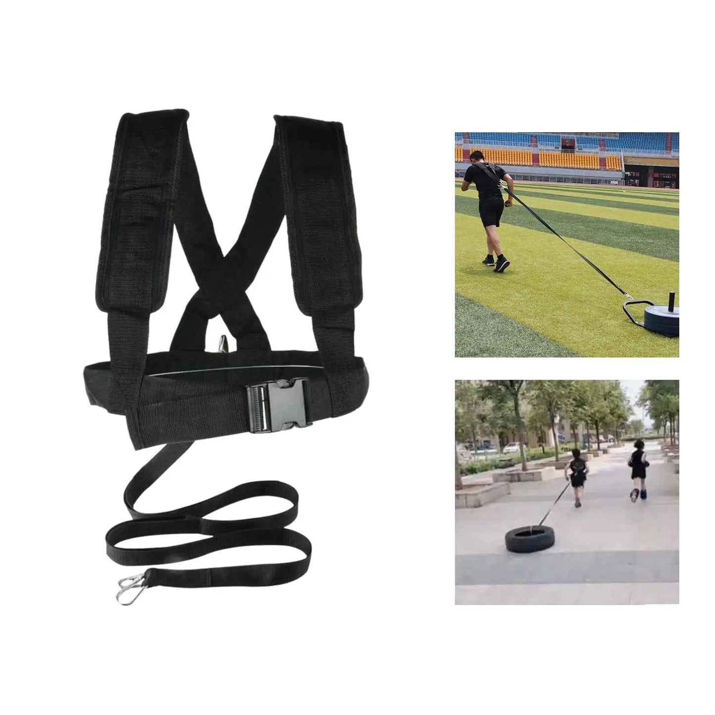 Sled Harness Football Workout Equipment Adjustable Trainer of Speed Straps Ski Safety Belt Resistance Vest Sled Harness - Merit Sell