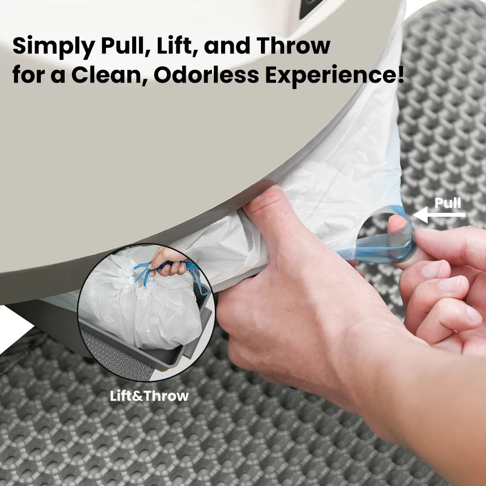 Smart Automatic Self-Cleaning Cat Litter Box EU Plug with Odor Control & WiFi Function, Easy to Clean with Cat Litter Mat - Merit Sell