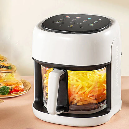 Smart Electric Air Fryer Large Capacity Convection Oven Deep Fryer Without Oil Kitchen 360°Baking Viewable Window Home Appliance - Merit Sell