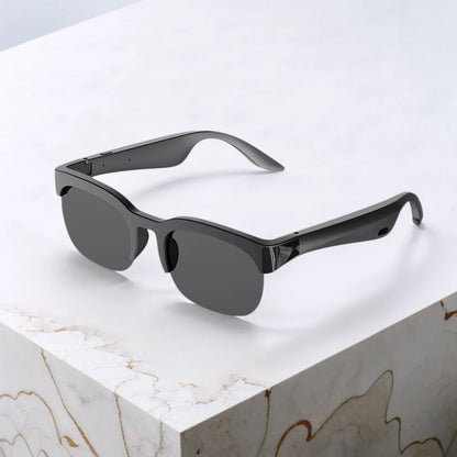 Smart Glasses AI Translator Hands-Free Music & Calls BT Sunglasses UV Protection Outdoor Sports Headphones for Men & Women - Merit Sell