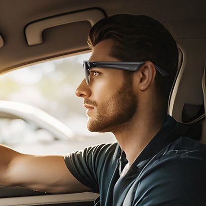 Smart Glasses AI Translator Hands-Free Music & Calls BT Sunglasses UV Protection Outdoor Sports Headphones for Men & Women - Merit Sell