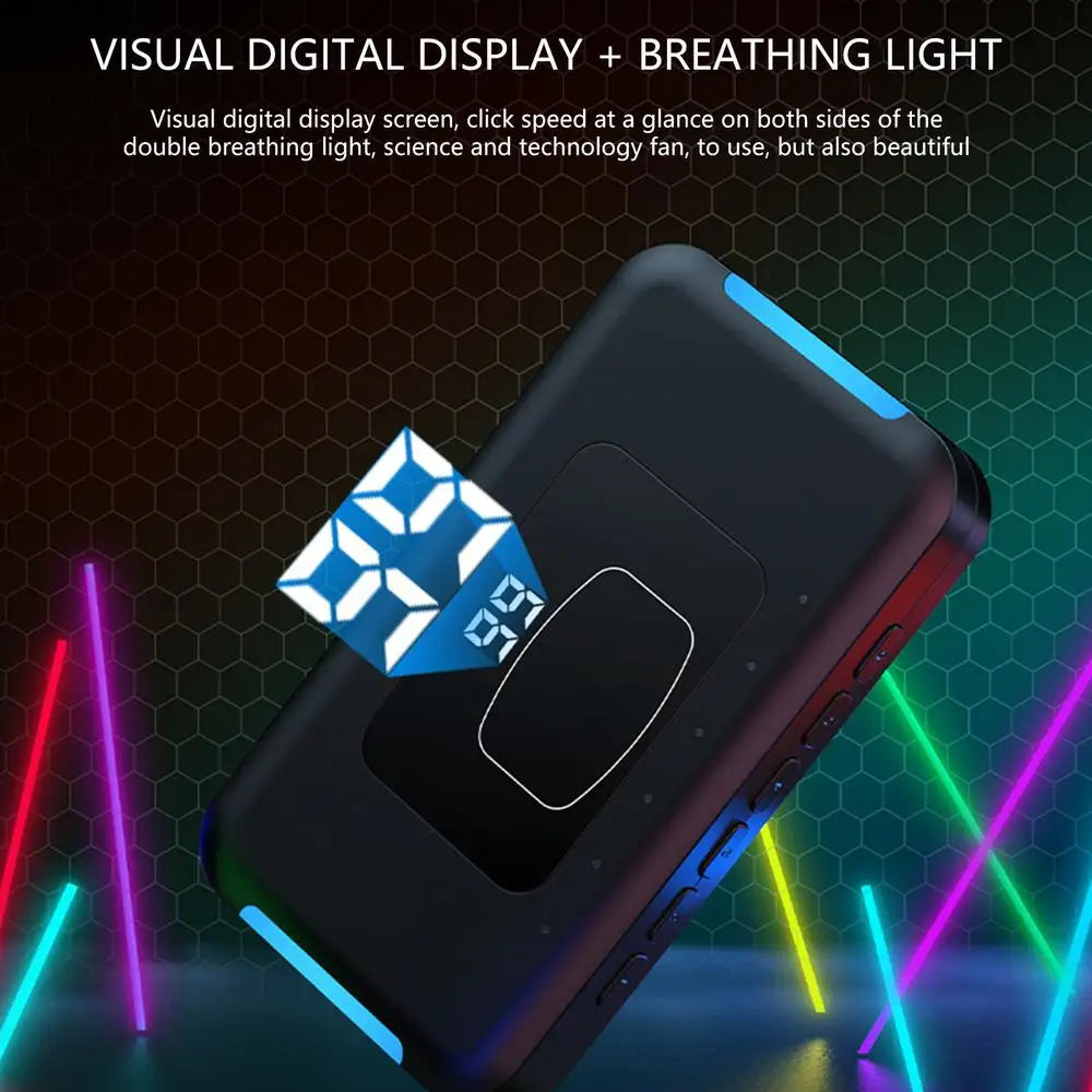 Smart Phone Wireless Auto Screen Clicker BT-Compatible 199 Gear Adjust Clicking Simulator Mute For Live Stream Play Game - Merit Sell