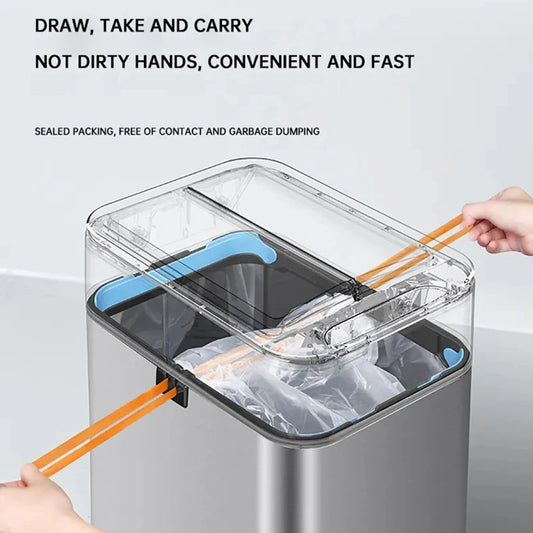 Smart Trash Can 20 Liters 15L Wastebasket Stainless Steel Automatic Sensor Trash Can Food Waste Bin Home Kitchen Garbage Cube - Merit Sell