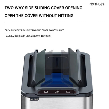 Smart Trash Can 20 Liters 15L Wastebasket Stainless Steel Automatic Sensor Trash Can Food Waste Bin Home Kitchen Garbage Cube - Merit Sell