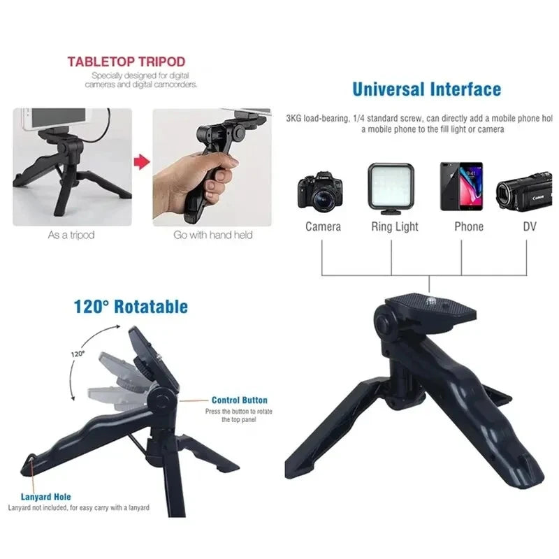 Smartphone Vlogging Kit With Tripod Phone Holder Mini Microphone LED Fill Light Starter For TikTok Live Stream Video YouTube - Merit Sell