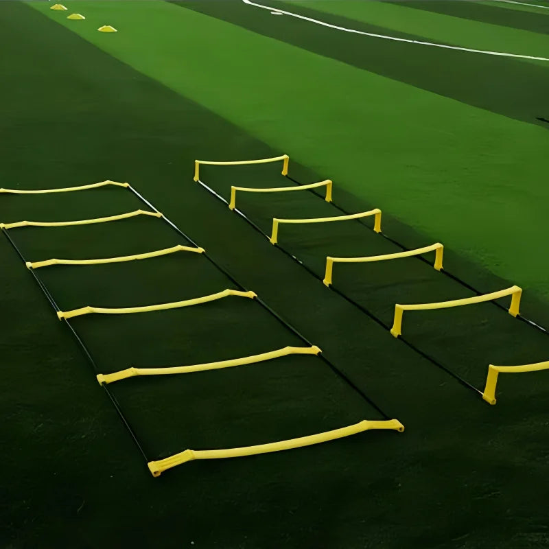 Soccer & Basketball Agility Training Set With Soft Skipping Ladders, Speed Rope - Includes Storage Bag - Merit Sell