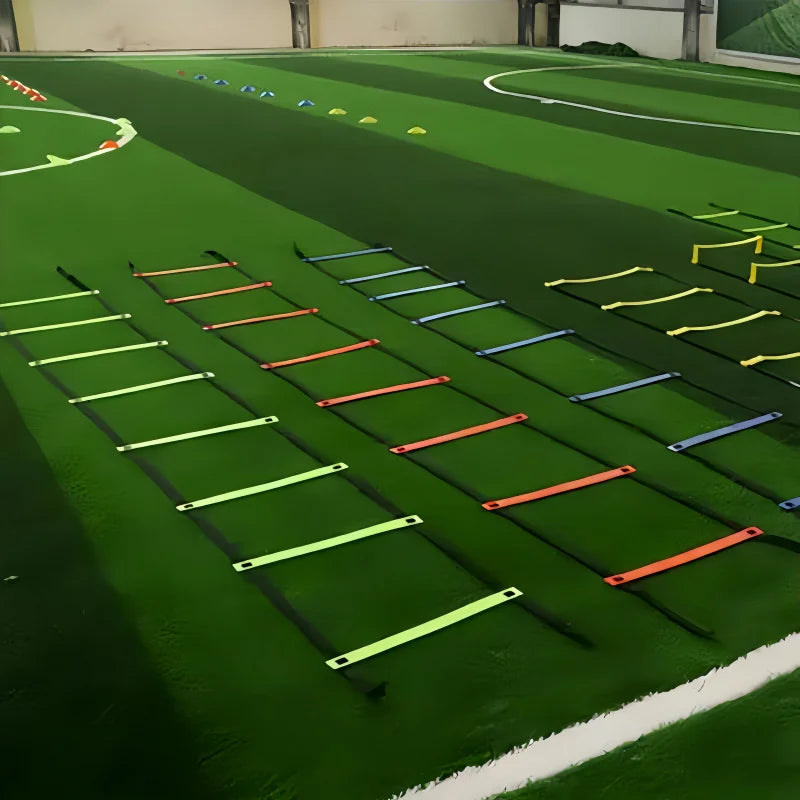 Soccer & Basketball Agility Training Set With Soft Skipping Ladders, Speed Rope - Includes Storage Bag - Merit Sell