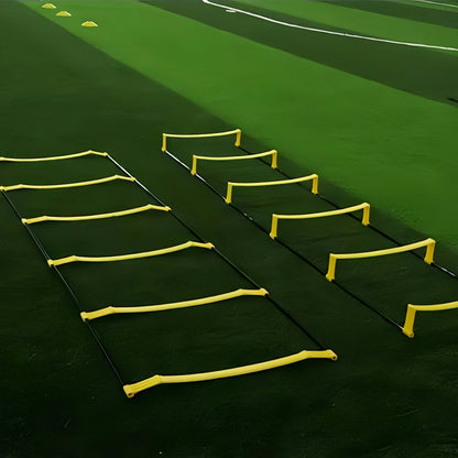 Soccer & Basketball Agility Training Set With Soft Skipping Ladders, Speed Rope - Includes Storage Bag - Merit Sell