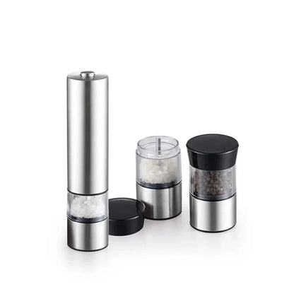 Stainless Steel Electric Pepper Grinder Spices Sea Salt Kitchen Outdoor Barbecue Seasoning Coarser Adjustment Cooking Tools - Merit Sell
