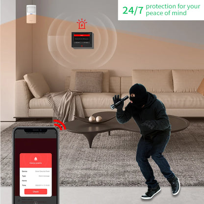 Staniot LoRa Version 7 inch Security Alarm System WiFi 4G Tuya Smart Home Burglar Kit 500m Transmission Distance Built-in Siren - Merit Sell