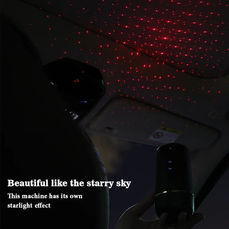 Starry Sky Top Car Air Freshener Perfume Aroma Diffuser Home Flavoring USB Charging Aluminum Alloy Three 5ML Essential Oil Gifts - Merit Sell