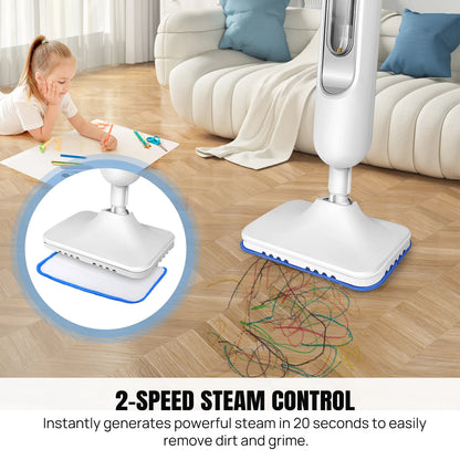 Steam Mop&Detachable Steam Cleaner,1500W Powerful Floor Steamer,Removes up to99.9%of Bacteria andViruses,for Carpet Clean,400ml - Merit Sell