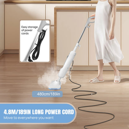 Steam Mop&Detachable Steam Cleaner,1500W Powerful Floor Steamer,Removes up to99.9%of Bacteria andViruses,for Carpet Clean,400ml - Merit Sell